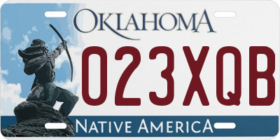 OK license plate 023XQB