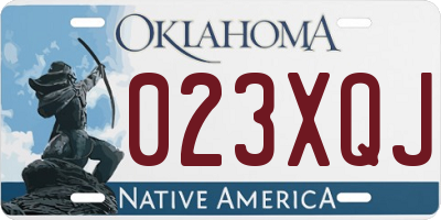 OK license plate 023XQJ