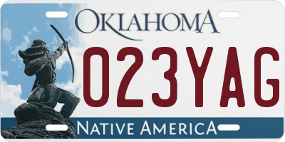 OK license plate 023YAG