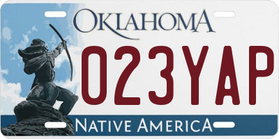 OK license plate 023YAP