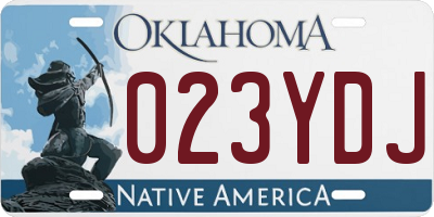 OK license plate 023YDJ