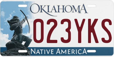OK license plate 023YKS