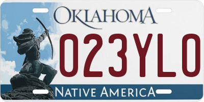 OK license plate 023YLO