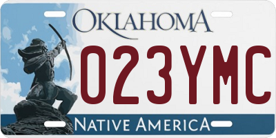 OK license plate 023YMC