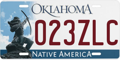 OK license plate 023ZLC