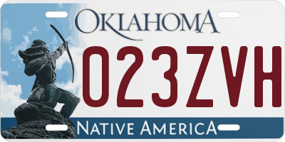 OK license plate 023ZVH