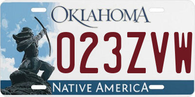 OK license plate 023ZVW