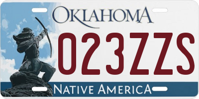 OK license plate 023ZZS