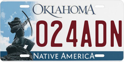 OK license plate 024ADN
