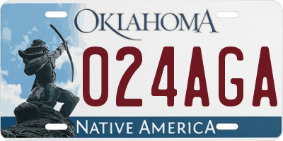 OK license plate 024AGA
