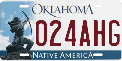 OK license plate 024AHG