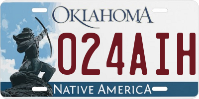 OK license plate 024AIH