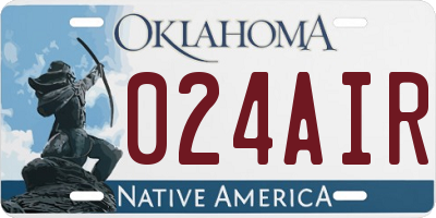 OK license plate 024AIR