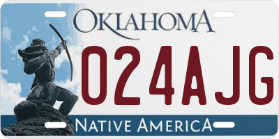 OK license plate 024AJG