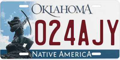 OK license plate 024AJY