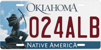 OK license plate 024ALB