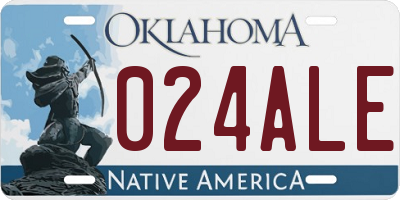 OK license plate 024ALE