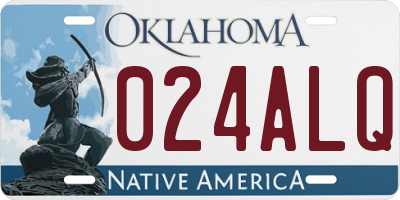OK license plate 024ALQ