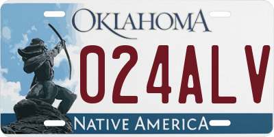 OK license plate 024ALV