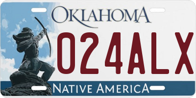OK license plate 024ALX