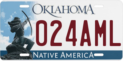 OK license plate 024AML