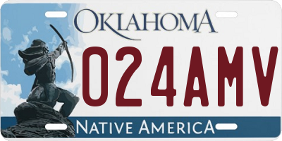 OK license plate 024AMV
