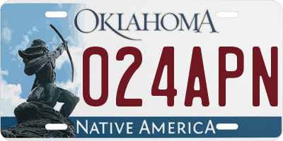 OK license plate 024APN