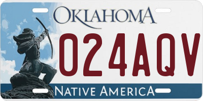OK license plate 024AQV