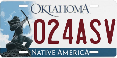 OK license plate 024ASV