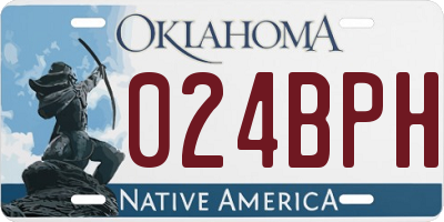 OK license plate 024BPH