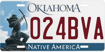 OK license plate 024BVA