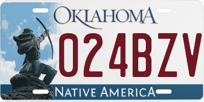 OK license plate 024BZV