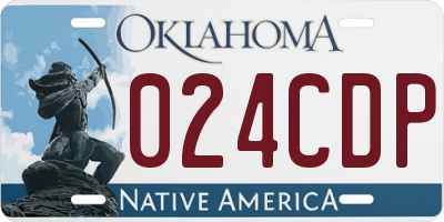 OK license plate 024CDP
