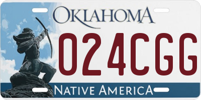 OK license plate 024CGG