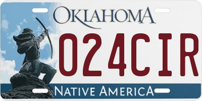 OK license plate 024CIR