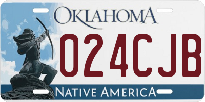 OK license plate 024CJB