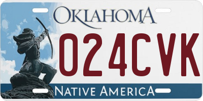 OK license plate 024CVK