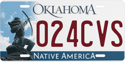 OK license plate 024CVS