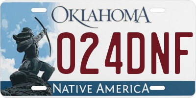 OK license plate 024DNF