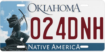 OK license plate 024DNH