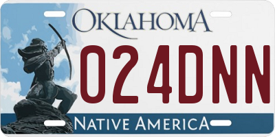 OK license plate 024DNN