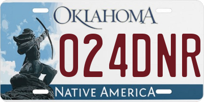 OK license plate 024DNR