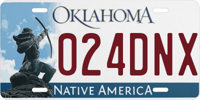 OK license plate 024DNX