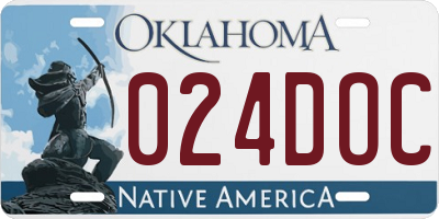 OK license plate 024DOC