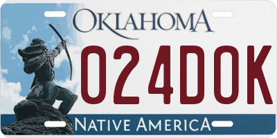 OK license plate 024DOK