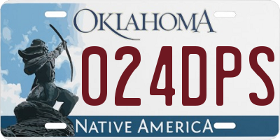 OK license plate 024DPS