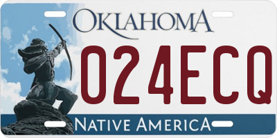 OK license plate 024ECQ