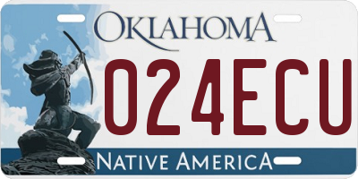 OK license plate 024ECU
