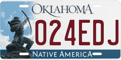 OK license plate 024EDJ
