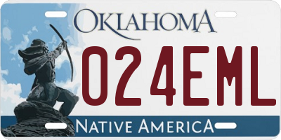 OK license plate 024EML